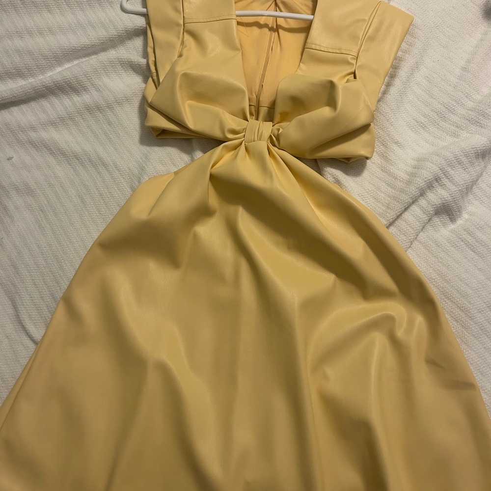 Perfect yellow leather Jason Wu dress